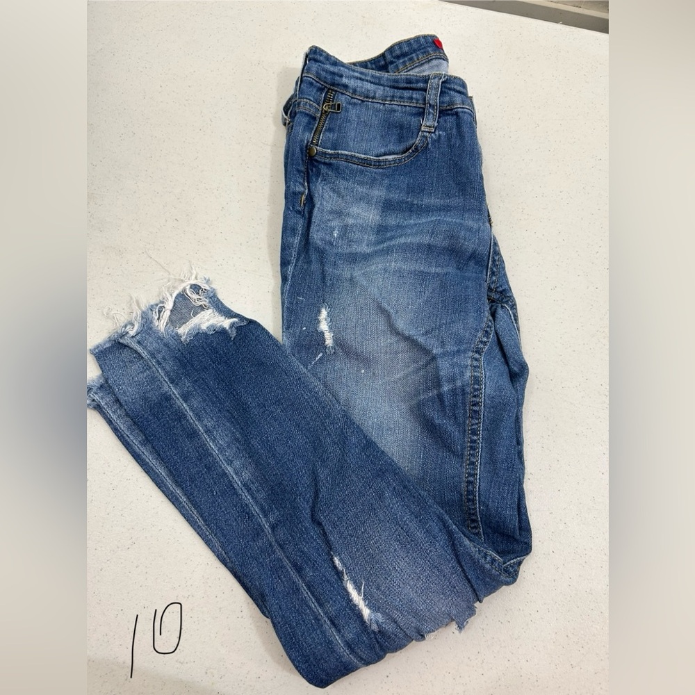 UNIONBAY Women's Blue Distressed Skinny Jeans - Size 5R